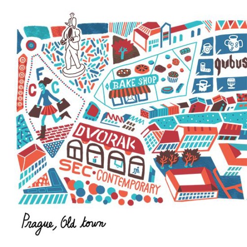 11 Illustrated Maps of Picturesque Prague | Wanderarti